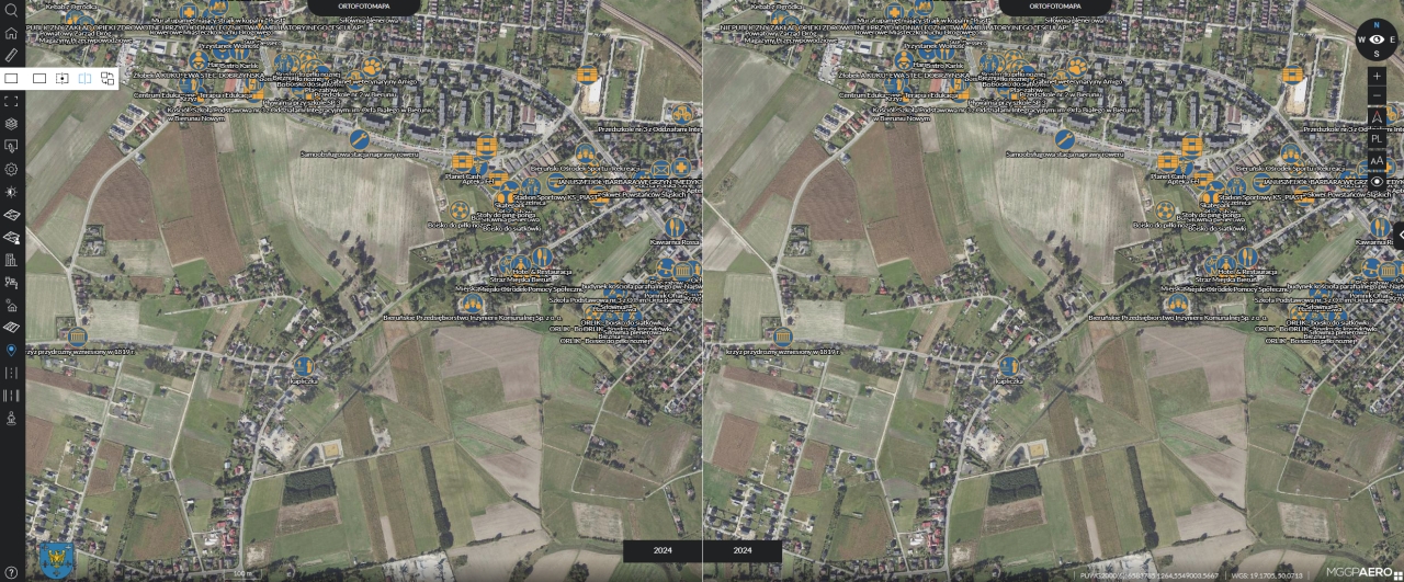 Zrzut ekranu z aplikacji Obliview - Podw&oacute;jny ekran